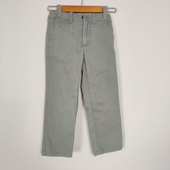 Baby GAP Boys Pants Size 5 Years Toddler Mint Gray 100% Cotton Khaki Casual - Picture 1 of 4